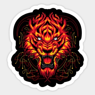 classic tiger design Sticker